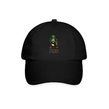 This is my lucky Face Penguin St. Patty - Baseballkappe - Schwarz/Schwarz - Vorne