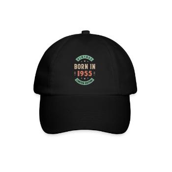 1955 - Baujahr 1955 - Jahrgang 1955 - Baseballkappe - Schwarz/Schwarz - Vorne
