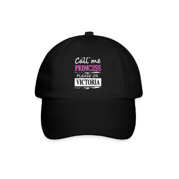 Ich bin Victoria ich heiße Victoria Geschenkidee - Baseballkappe - Schwarz/Schwarz - Vorne