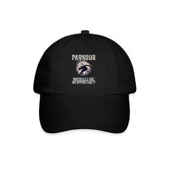 Parkour-Hindernisse sind eine Chance - Baseballkappe - Schwarz/Schwarz - Vorne