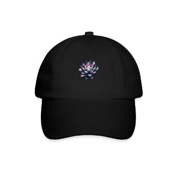 Celestial Bloom Galactic Lotus Unfolding - Baseballkappe - Schwarz/Schwarz - Vorne