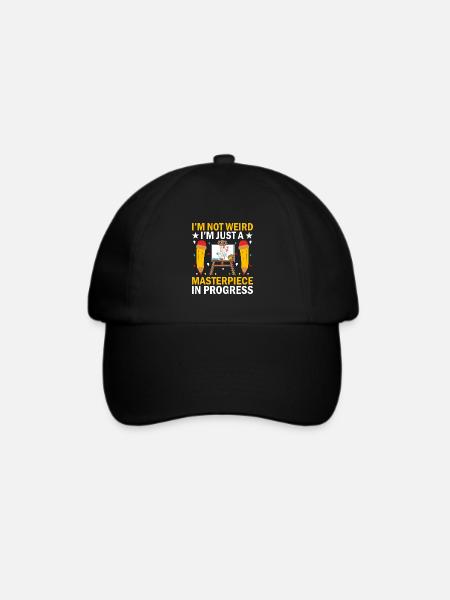 Kunstlehrer Schullehrer Lustige Kunstlehrer Scho - Baseballkappe - Schwarz/Schwarz