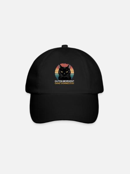 Guten Morgen Ganz Dünnes Eis Lustiges Schwarze - Baseballkappe - Schwarz/Schwarz