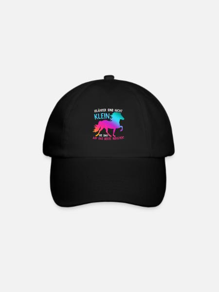 Islandpferd - Baseballkappe - Schwarz/Schwarz