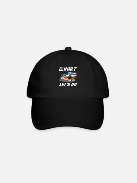 Go Kart Racing Motorsport Geschenk Für Rennfahrer - Baseballkappe - Schwarz/Schwarz