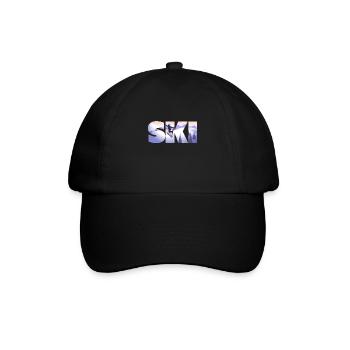 Outdoor Sport modernes Geschenk Skifahrer - Baseballkappe - Schwarz/Schwarz - Vorne