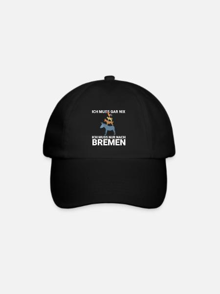 Ich muss gar nix, ich muss nur nach Bremen Design - Baseballkappe - Schwarz/Schwarz
