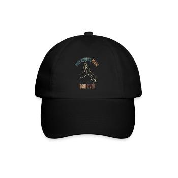 Border Collie Papa Vater Dad - Baseballkappe - Schwarz/Schwarz - Vorne