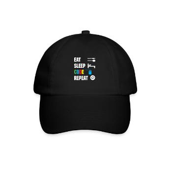 Code Codierung Coder Kodierung Informatiker - Baseballkappe - Schwarz/Schwarz - Vorne