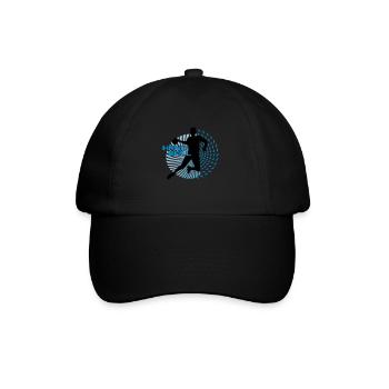 Handballer im Kreis-Strudel - Baseballkappe - Schwarz/Schwarz - Vorne
