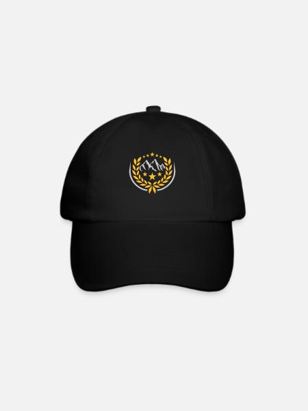 Wappen Berge Sterne Lorbeerkranz - Baseballkappe - Schwarz/Schwarz