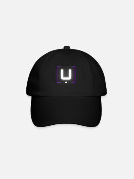 Buchstabe "U" - Baseballkappe - Schwarz/Schwarz