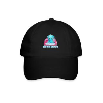Eisbär Bleibt Cool Süss - Baseballkappe - Schwarz/Schwarz - Vorne