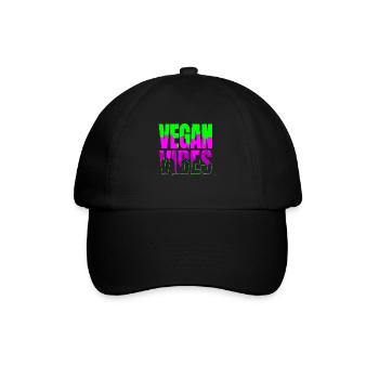 veganism veggie vegetable pro vegan sayings - Baseballkappe - Schwarz/Schwarz - Vorne