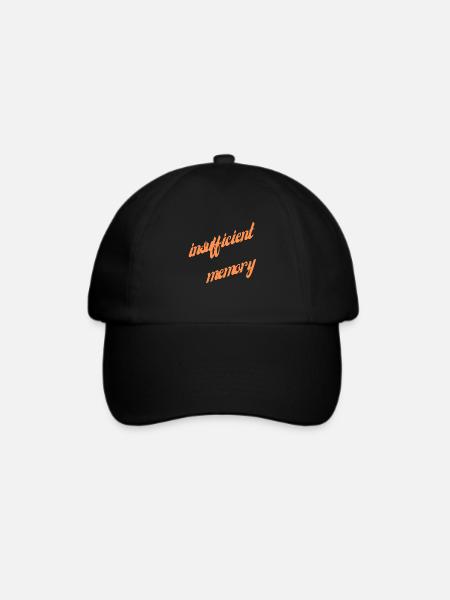 Insufficient memory - Baseballkappe - Schwarz/Schwarz