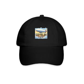 Zeppelin Luftschiff - Baseballkappe - Schwarz/Schwarz - Vorne
