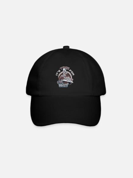 Es ist Zeit für Auto waschen - vintage look - Baseballkappe - Schwarz/Schwarz