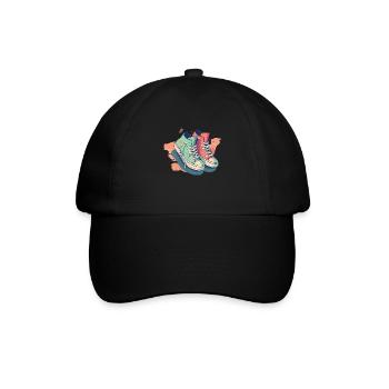 Turnschuhe - Baseballkappe - Schwarz/Schwarz - Vorne