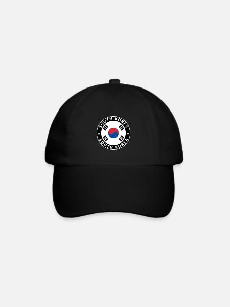 Südkorea - Baseballkappe - Schwarz/Schwarz