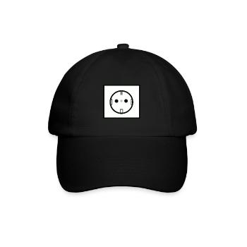 Steckdose - Baseballkappe - Schwarz/Schwarz - Vorne