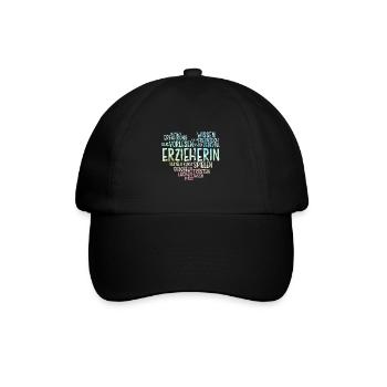 Retro Grafik Kindertagesstätte Babysitter Kindergä - Baseballkappe - Schwarz/Schwarz - Vorne