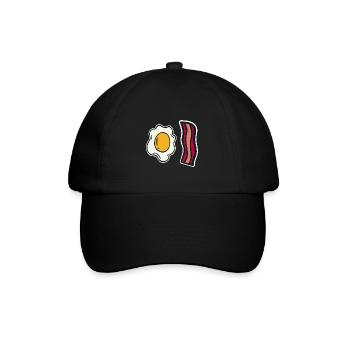 Ei und Speck - Baseballkappe - Schwarz/Schwarz - Vorne