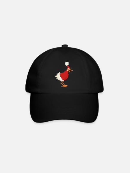 Weihnachtshuhn - Baseballkappe - Schwarz/Schwarz