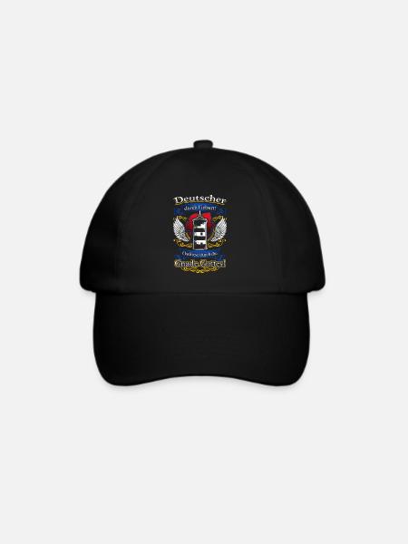 Stolzer Ostfriese – Heimatverbundenheit durch Gott - Baseballkappe - Schwarz/Schwarz
