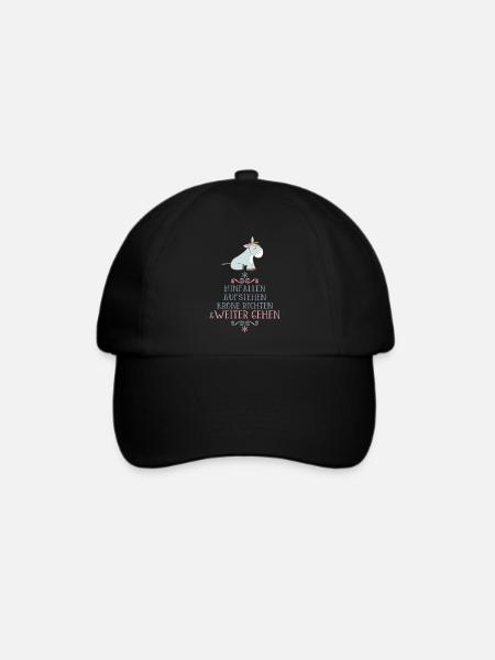 lustiger Spruch - Baseballkappe - Schwarz/Schwarz