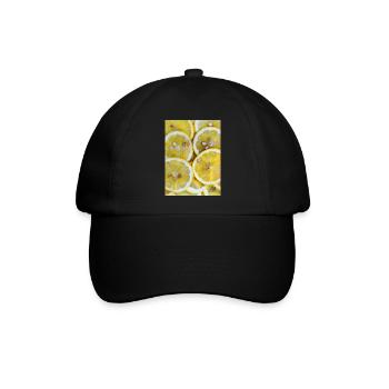 zitrone - Baseballkappe - Schwarz/Schwarz - Vorne