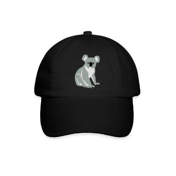 Koala, Koalabär - Baseballkappe - Schwarz/Schwarz - Vorne
