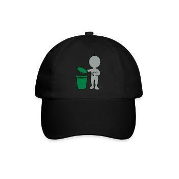 Mülleimer mann 3c - Baseballkappe - Schwarz/Schwarz - Vorne