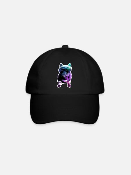 Hipster-Dogge - Baseballkappe - Schwarz/Schwarz