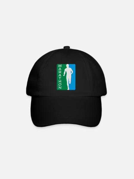 Marathon - Baseballkappe - Schwarz/Schwarz