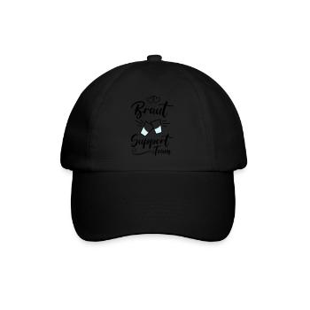 braut support team kurze - Baseballkappe - Schwarz/Schwarz - Vorne