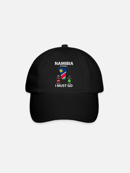 Namibia - Baseballkappe - Schwarz/Schwarz