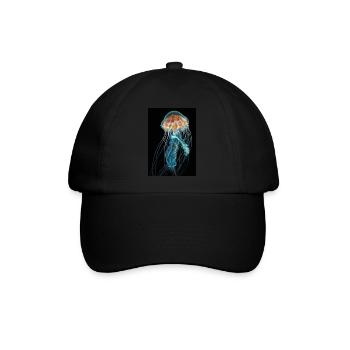 Geheimnisvolle Qualle - Baseballkappe - Schwarz/Schwarz - Vorne