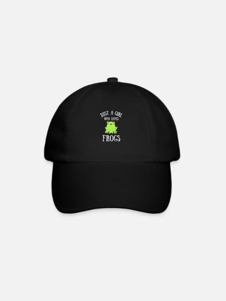 Frosch tiere frösche Quak lustig grün natur - Baseballkappe - Schwarz/Schwarz