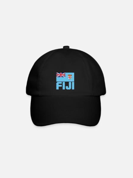 Fidschi - Baseballkappe - Schwarz/Schwarz