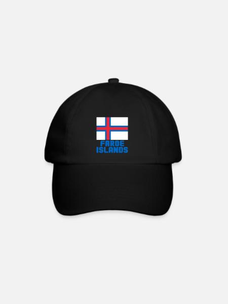 Färöer Inseln - Baseballkappe - Schwarz/Schwarz