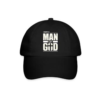 Mann Gottes - Christliche Kleidung - Baseballkappe - Schwarz/Schwarz - Vorne
