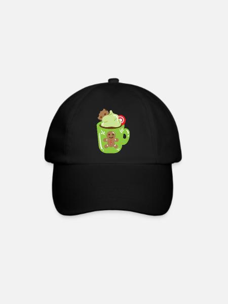 Weihnachten Tasse - Baseballkappe - Schwarz/Schwarz