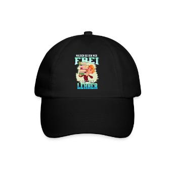 Lehrer im Stress - Baseballkappe - Schwarz/Schwarz - Vorne
