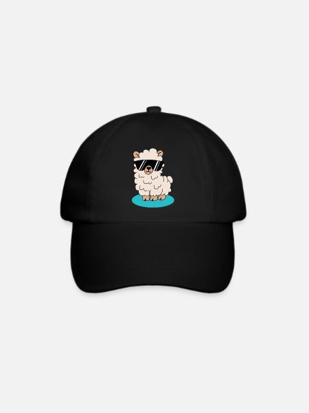 Keep Cool | Lama, lustige Bilder, lustige Sprüche - Baseballkappe - Schwarz/Schwarz