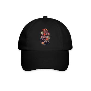 road rage - Baseballkappe - Schwarz/Schwarz - Vorne