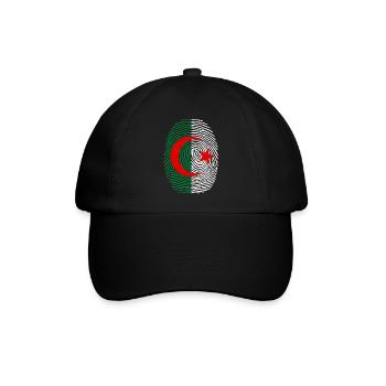 Algerischer Fußabdruck - Baseballkappe - Schwarz/Schwarz - Vorne