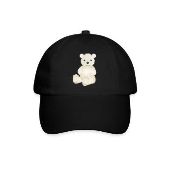 zauberhafter Eisbär als tierischer Begleiter - Baseballkappe - Schwarz/Schwarz - Vorne