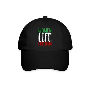 Women Life Freedom Frau Frauen Frauenrechte Iran - Baseballkappe - Schwarz/Schwarz - Vorne