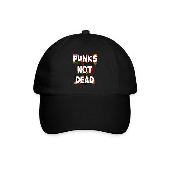punks not dead Punkrock - Baseballkappe - Schwarz/Schwarz - Vorne