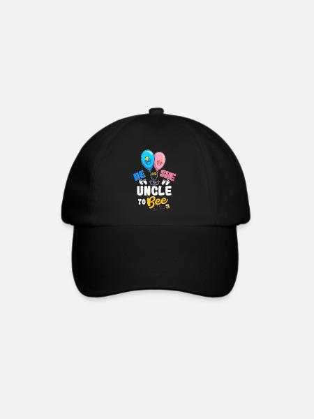 He or She Uncle To Bee Best Uncle Ever Uncle Life - Baseballkappe - Schwarz/Schwarz